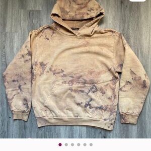 TALENTLESS Tan and Brown Tie-Dye Hoodie